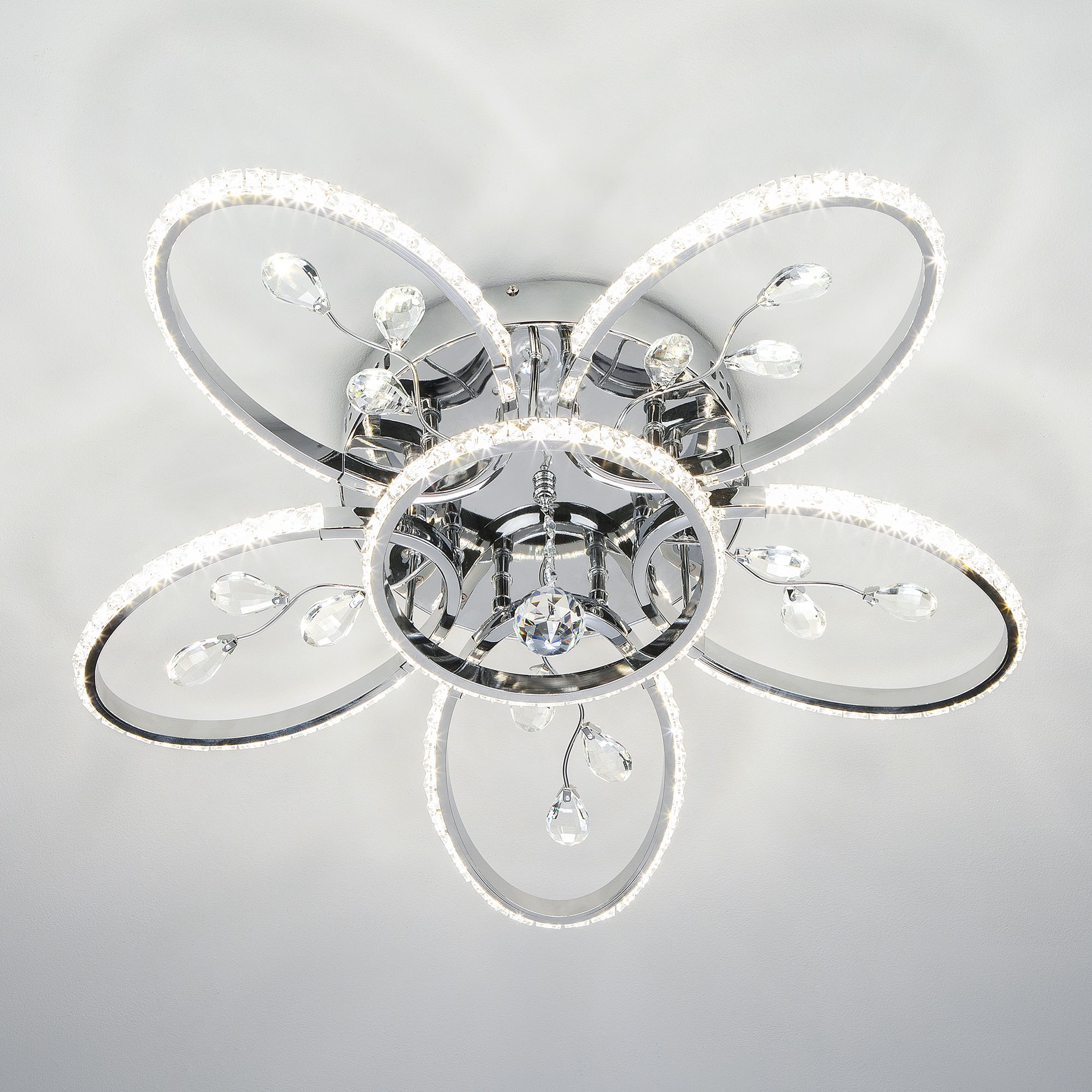 Потолочная светодиодная люстра Soul Eurosvet 90097/6 хром  45W