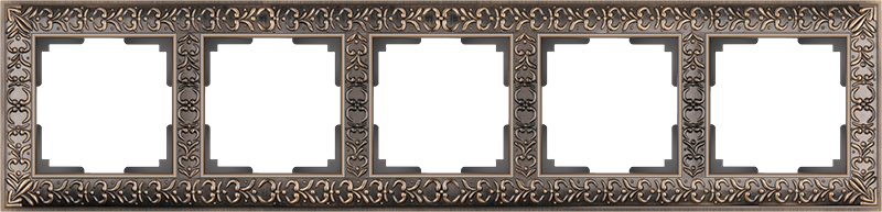 Werkel WL07-Frame-05/Рамка на 5 постов (бронза)