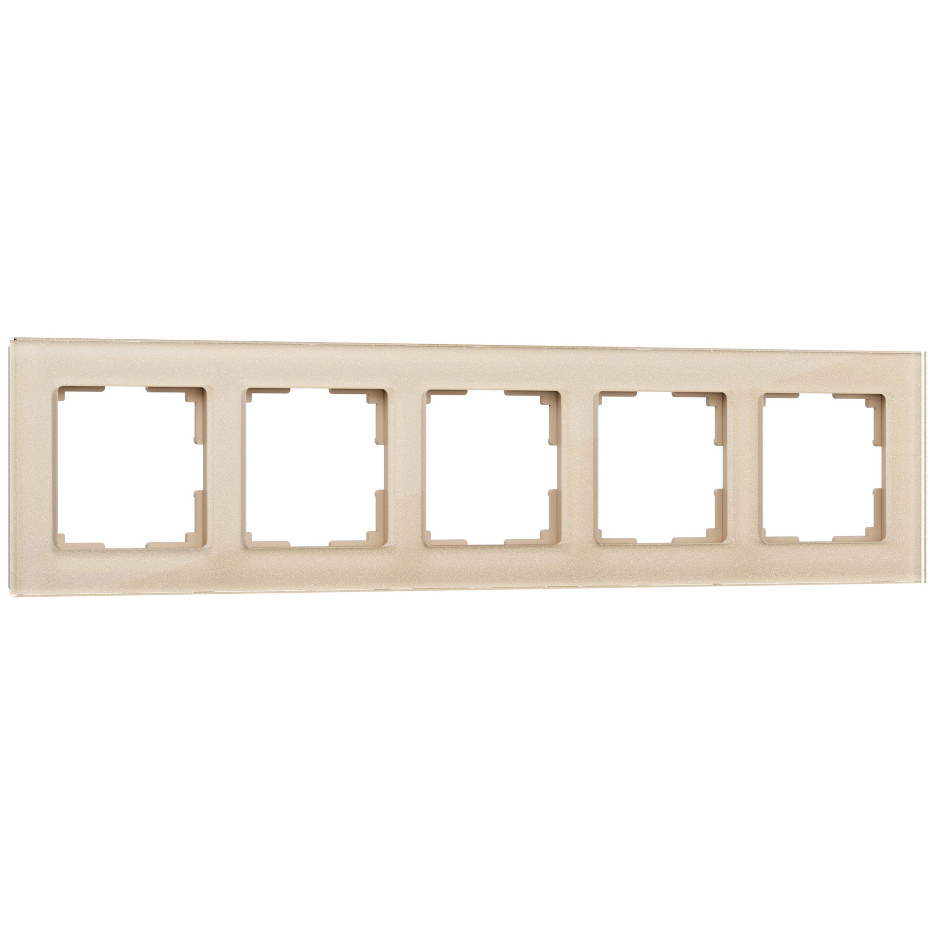 Рамка Werkel W0051111/ Рамка на 5 постов Favorit (шампань,стекло)