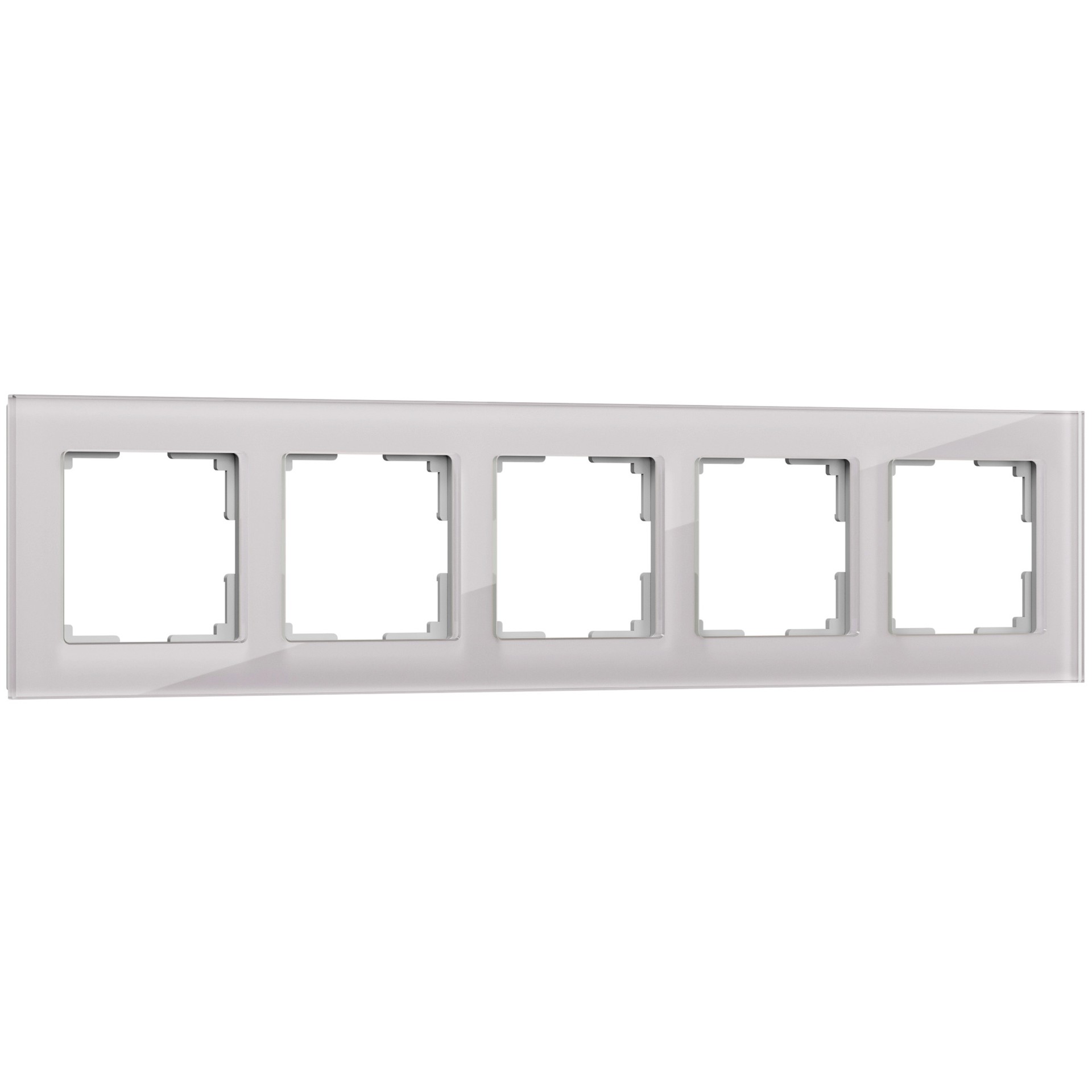 Рамка Werkel W0051117/ Рамка на 5 постов Favorit (дымчатый,стекло)