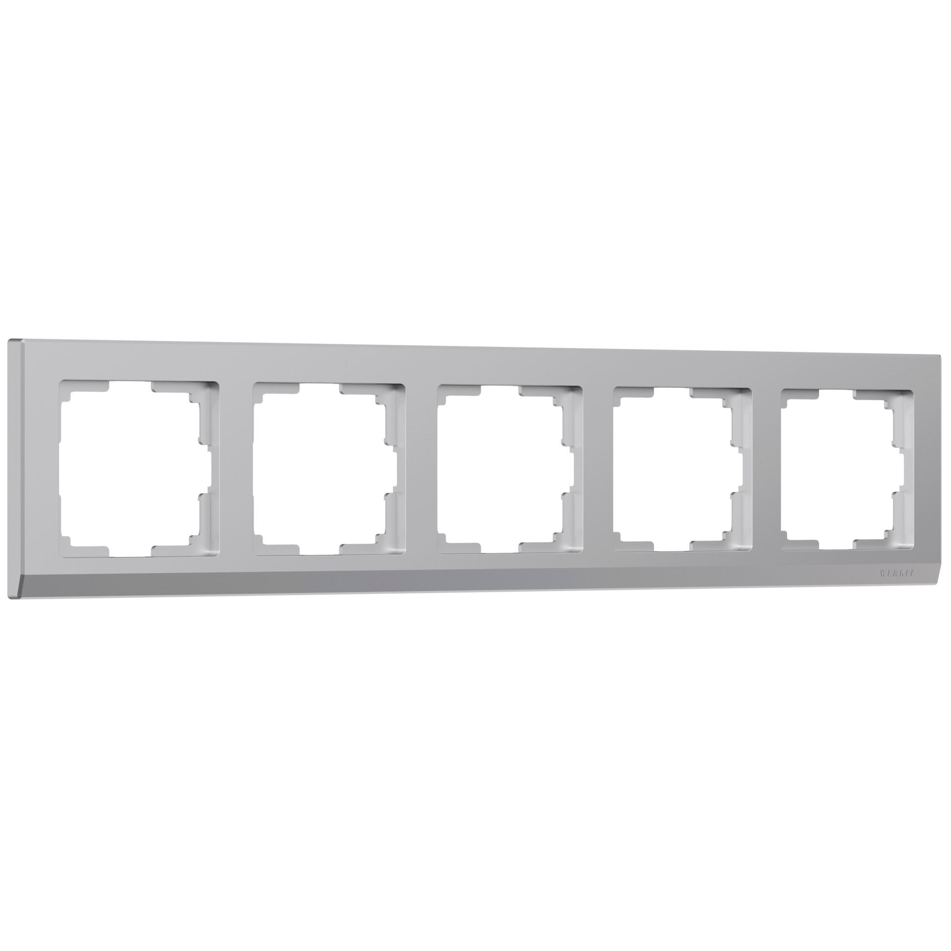 Рамка Werkel W0051806/ Рамка на 5 постов Stark (серебряный)