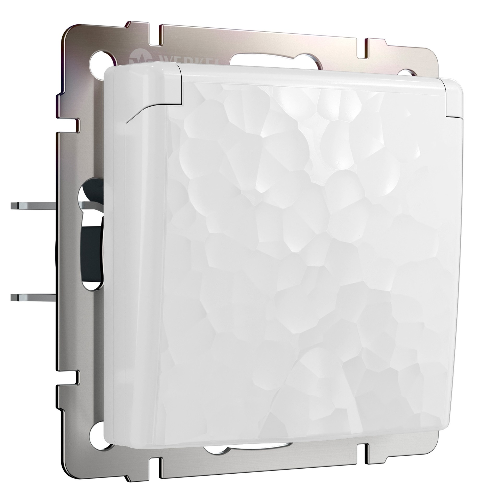 Розетка Werkel W1271201/ Розетка влагозащ. с зазем. с защит. крышкой и шторками (hammer белый)