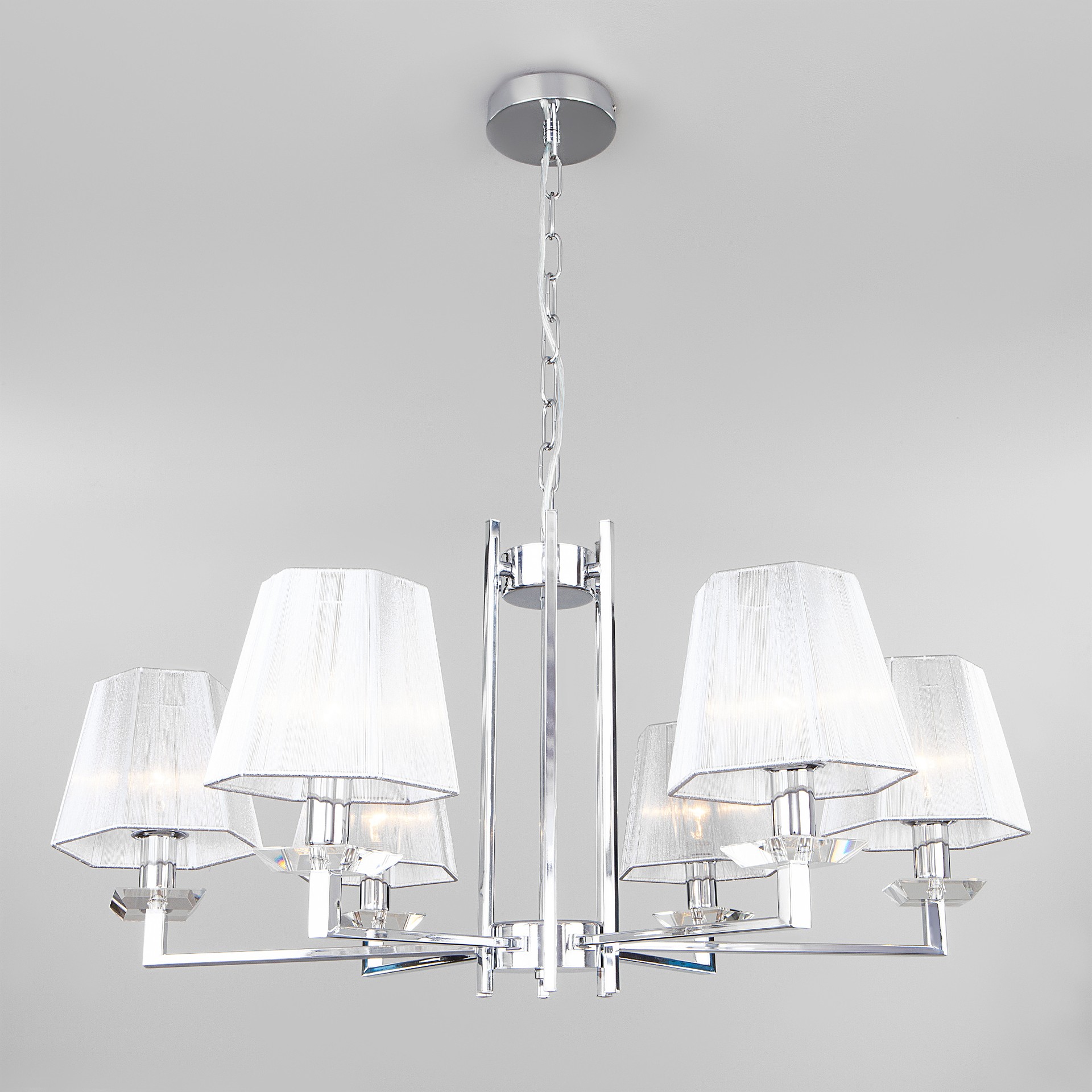 Подвесная люстра Eurosvet Alegria 60125/6 хром Smart (60114/6)