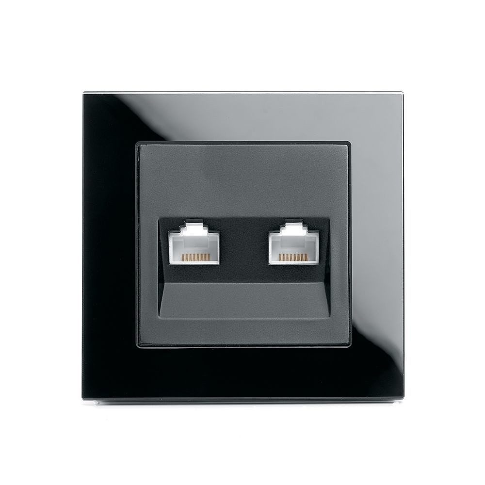 Розетка компьютерная 2-местная RJ-45 Stekker Катрин 39509