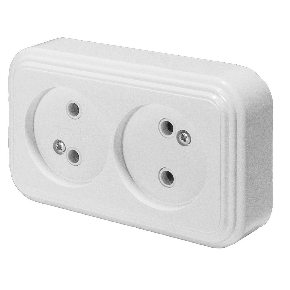 Розетка 2-местная б/з Stekker 39693