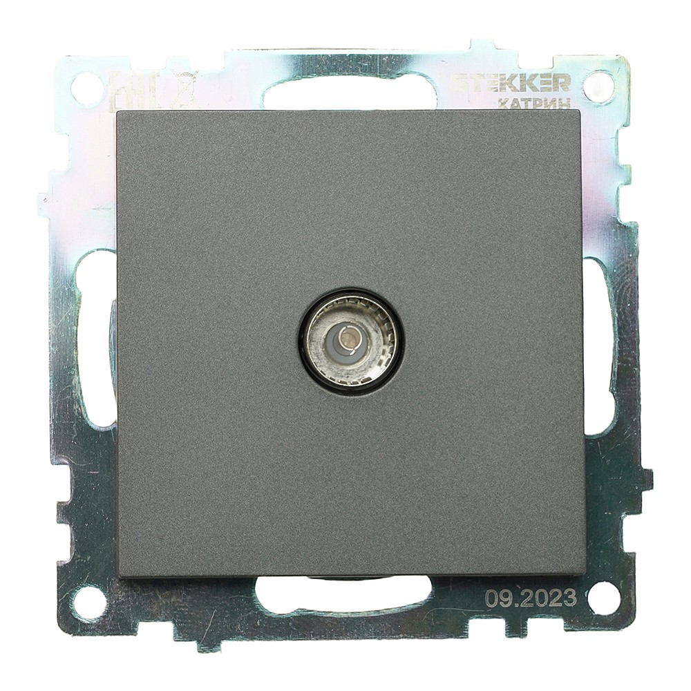 Розетка телевизионная 1-местная (механизм) Stekker Катрин 49419