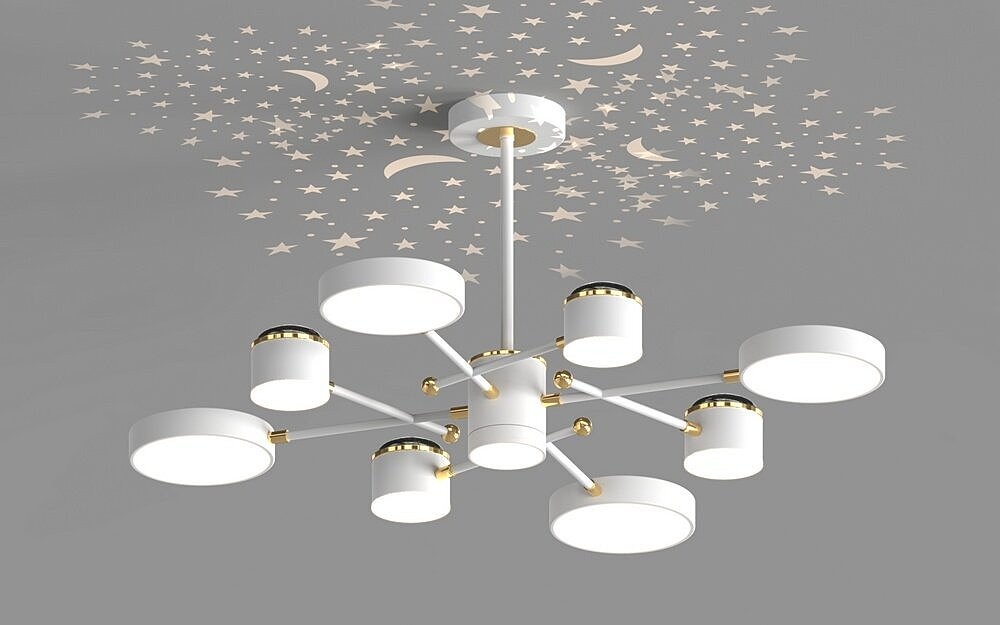 Потолочная люстра Seven Fires Elsi SF5505/8C-WT-GD