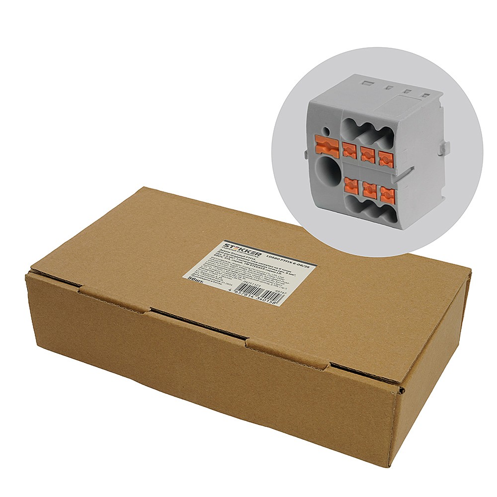 Зажим блочный Stekker LD580 PTFIX 6-06/25 49747