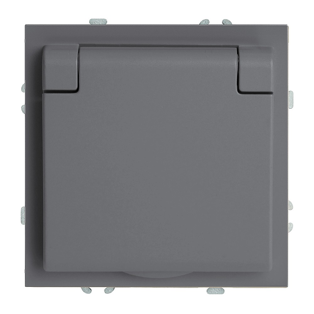 Розетка 1-местная с крышкой с защ. штор Stekker Эмили 49956