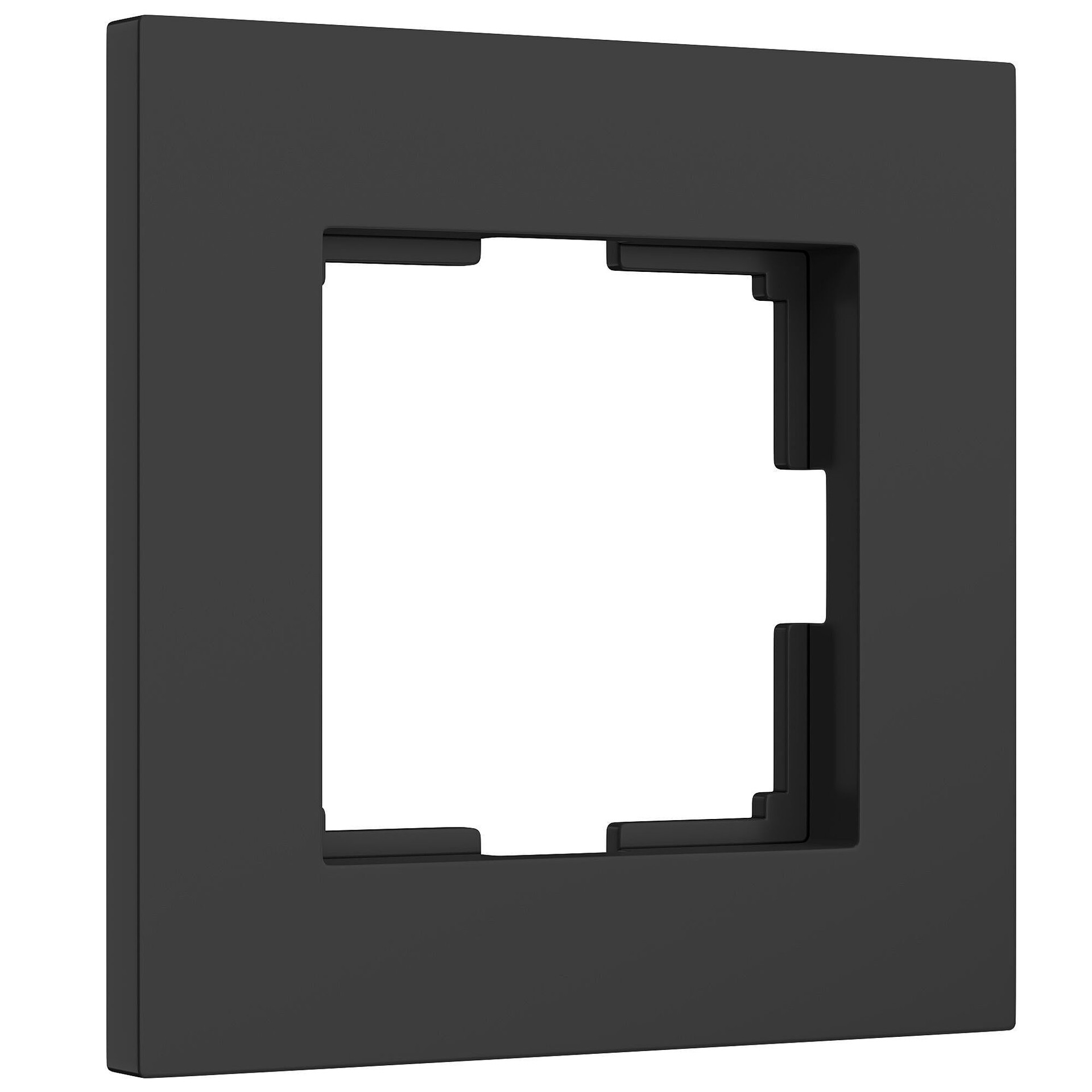 Рамка Werkel Slab черный софт W0012908/ Рамка на 1 пост Slab (черный софт)