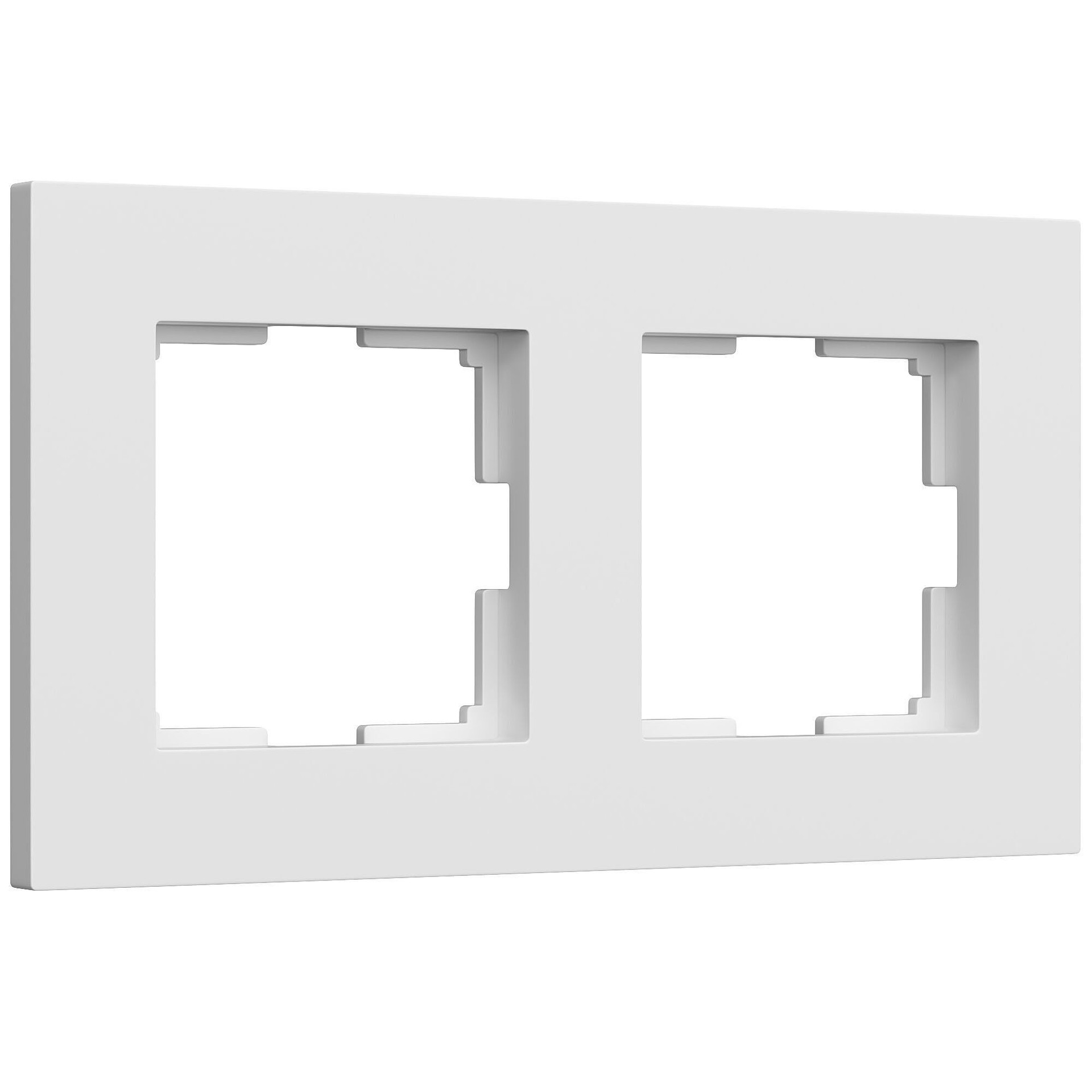 Рамка Werkel Slab белый софт W0022961/ Рамка на 2 поста Slab (белый софт)