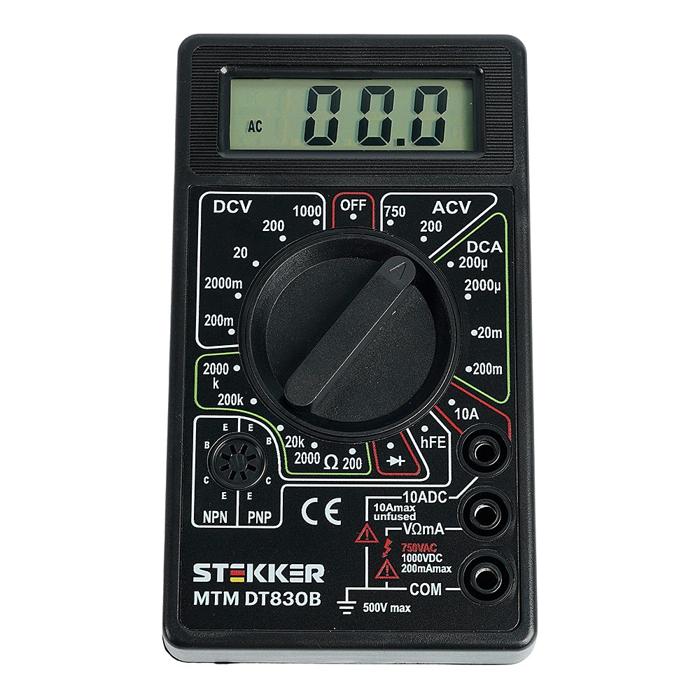 Мультиметр цифровой, портативный,1999 отсчетов Stekker MTM DT830B 49992
