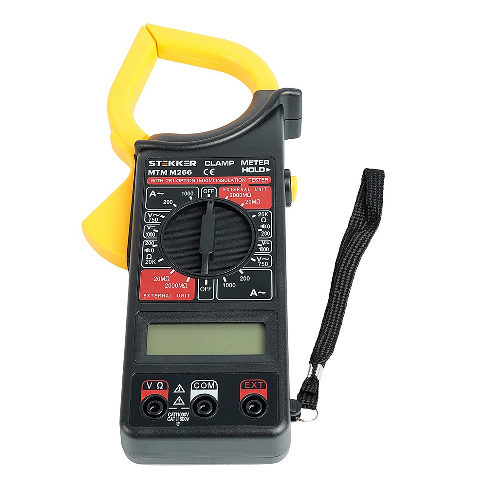 Клещи токоизмерительные, 1999 отсчетов Stekker MTM M266 49996