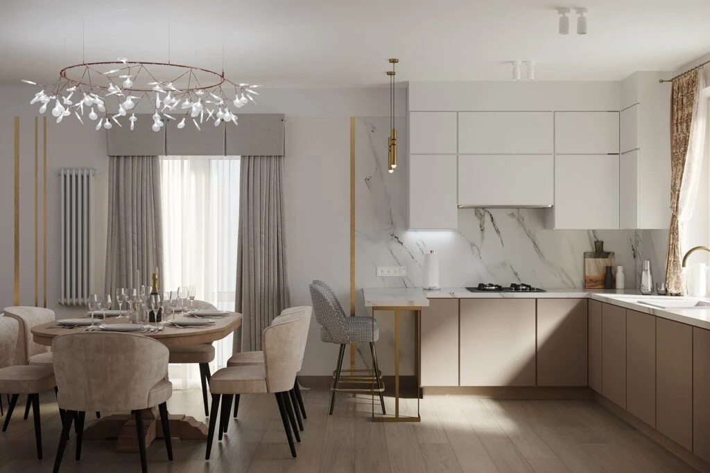 Гостиная, Кухня