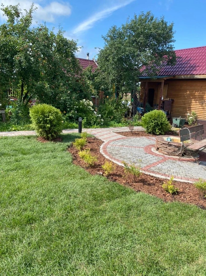 С озеленением