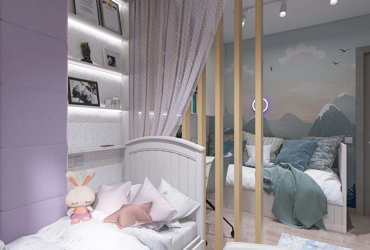 Детские комнаты для дошкольников. Совместные