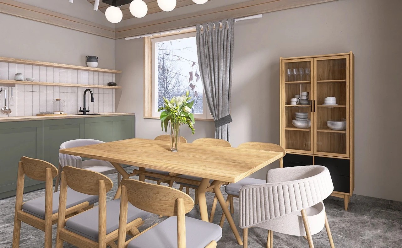 Кухня-гостиная в загородном доме