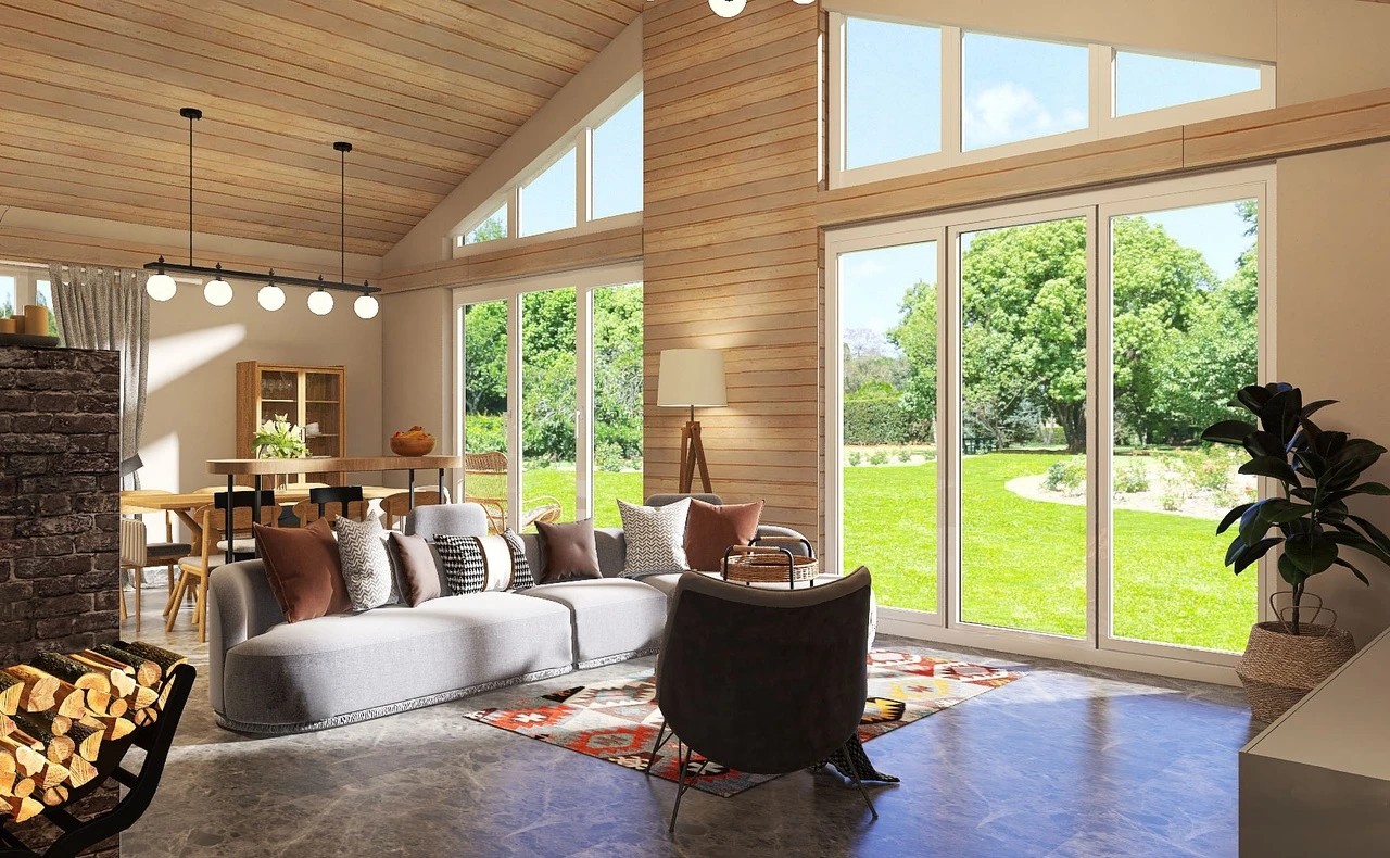 Кухня-гостиная в загородном доме