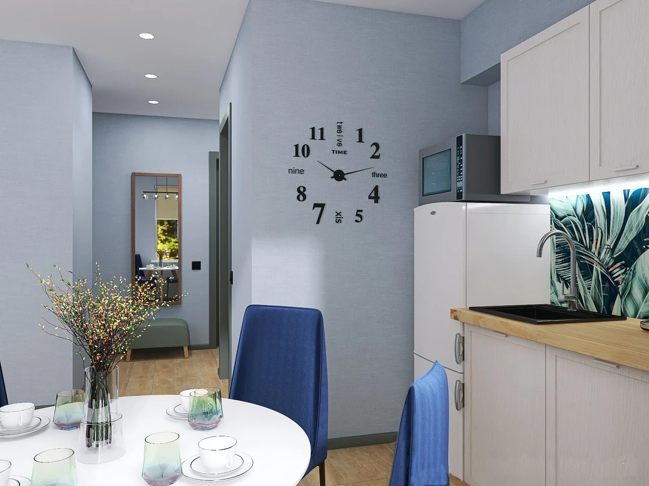 Студия из однушки в Карелии.