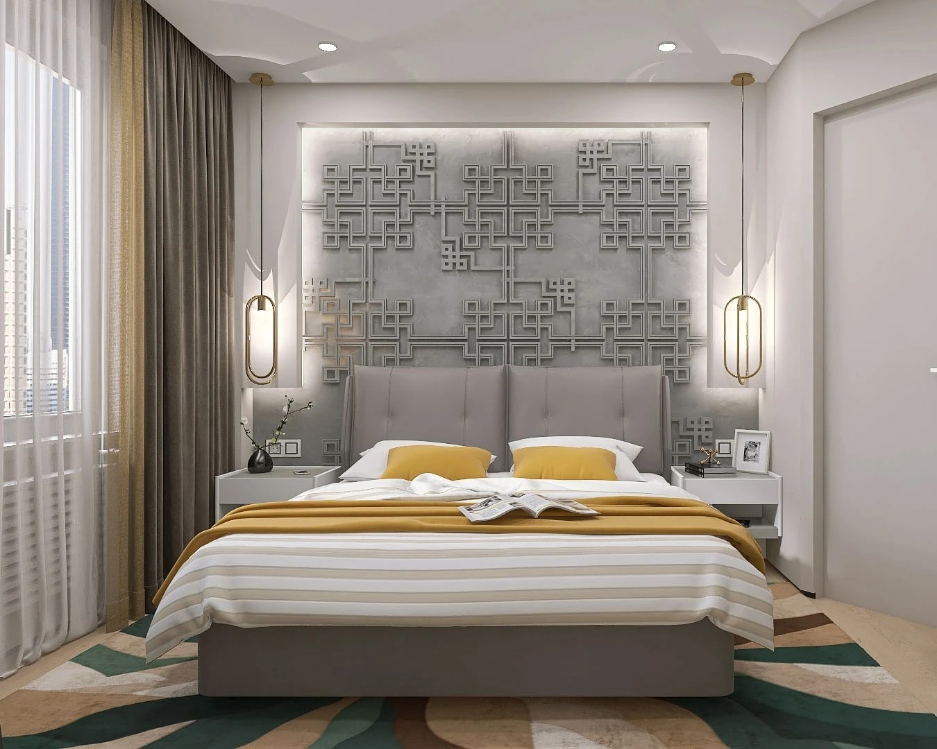 Стильная спальня для семейной пары