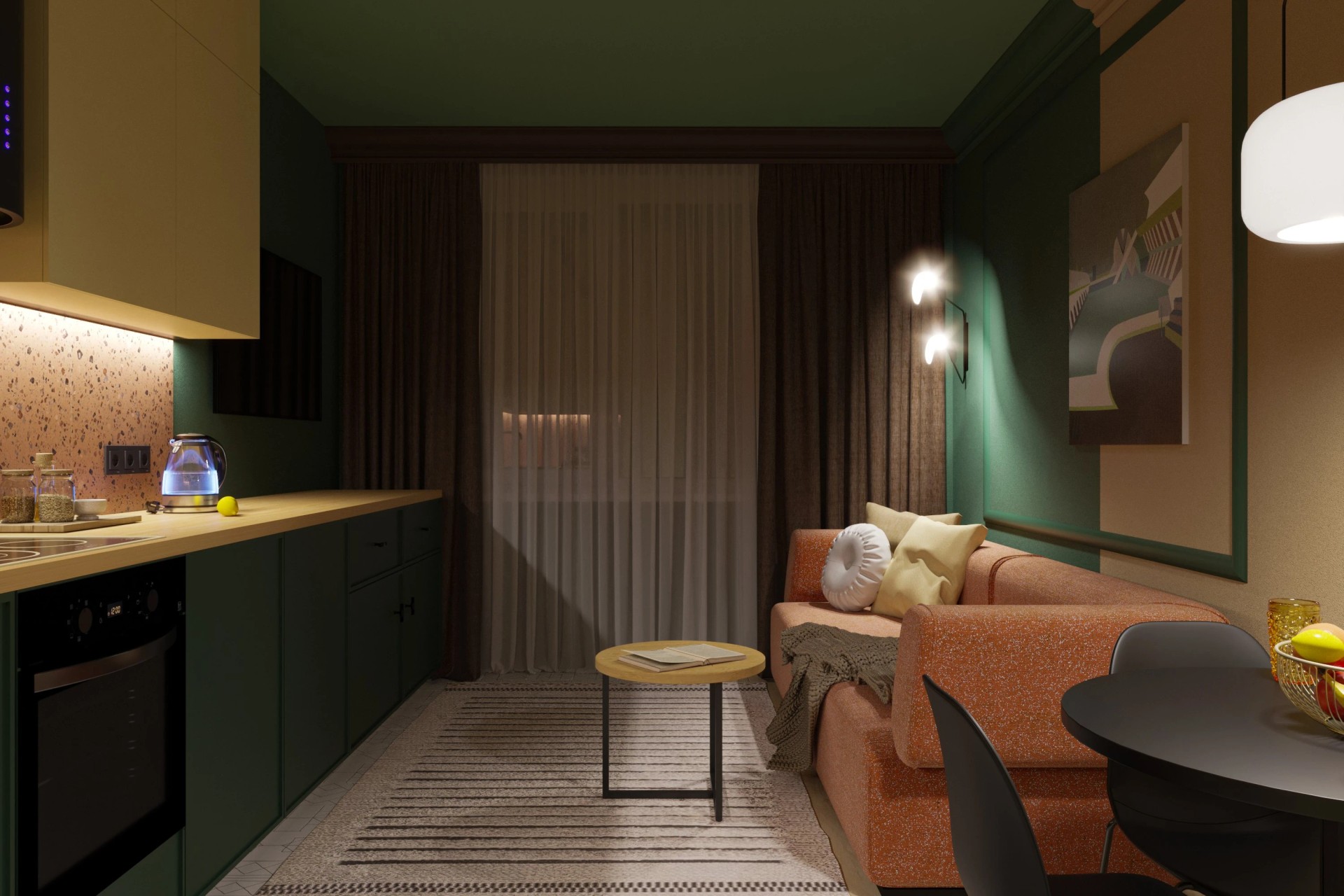 Квартира для молодой пары в ЖК life-Лесная в Санкт-Петербурге.