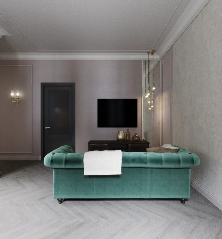 Квартира в темных тонах, Современная Классика, 70 м. кв.