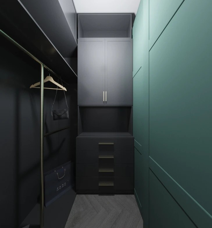 Квартира в темных тонах, Современная Классика, 70 м. кв.