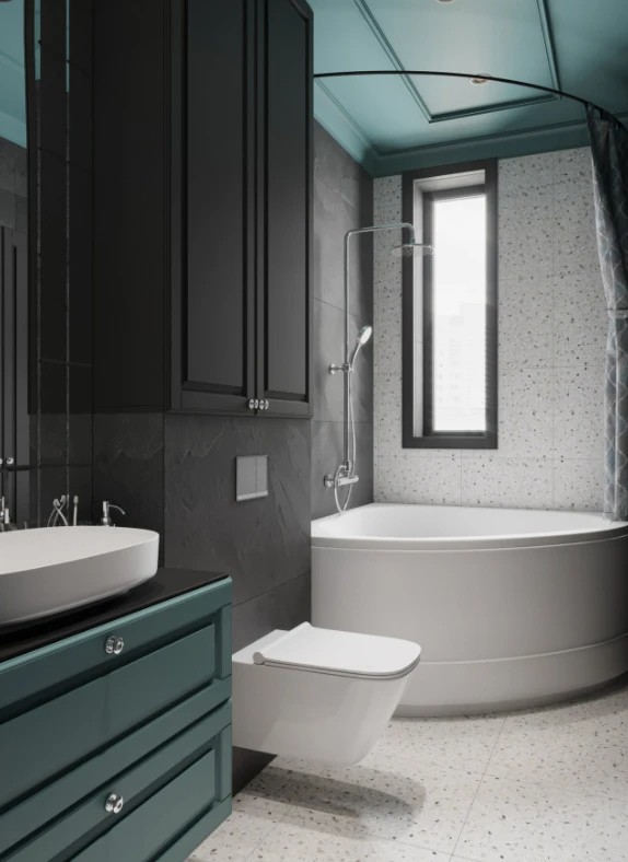 Квартира в темных тонах, Современная Классика, 70 м. кв.