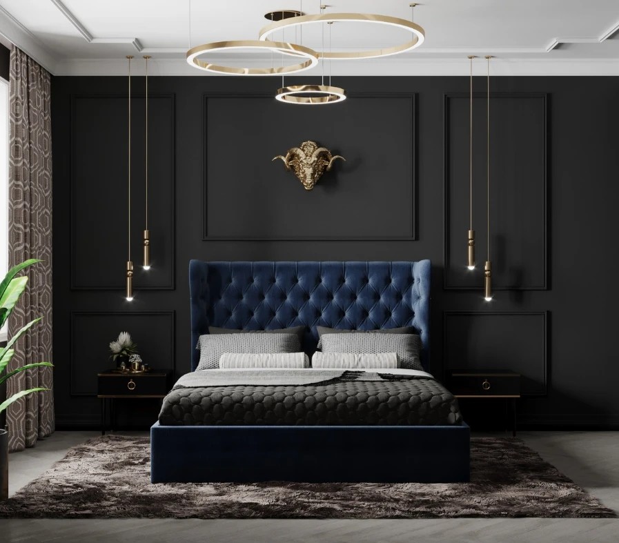 Квартира в темных тонах, Современная Классика, 70 м. кв.