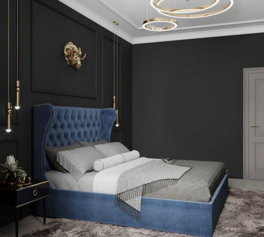 Квартира в темных тонах, Современная Классика, 70 м. кв.