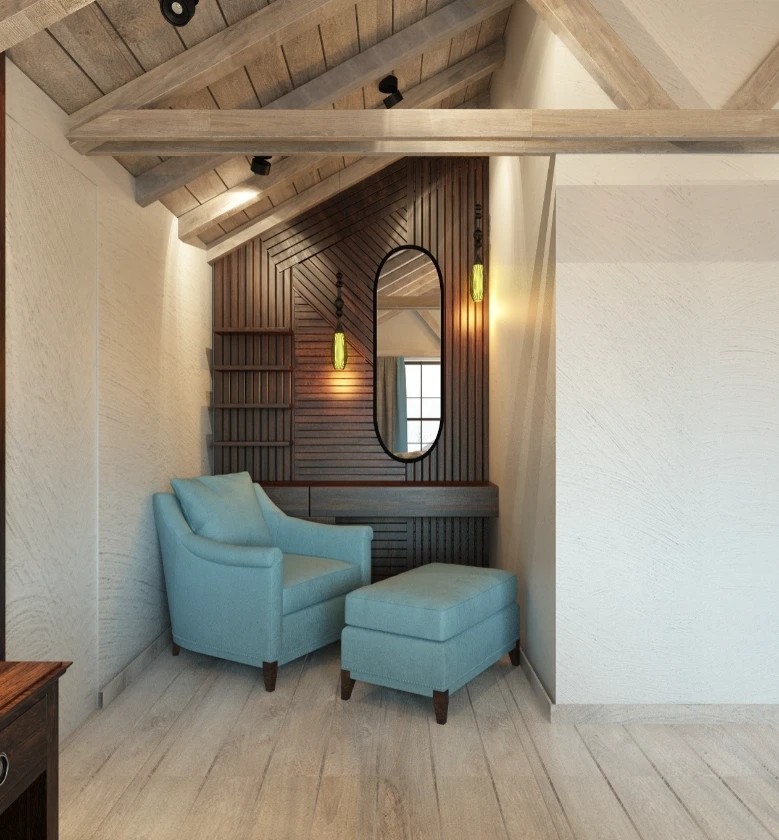 Шале на горе Можайская в 3 этажа. Стиль модерн + шале.