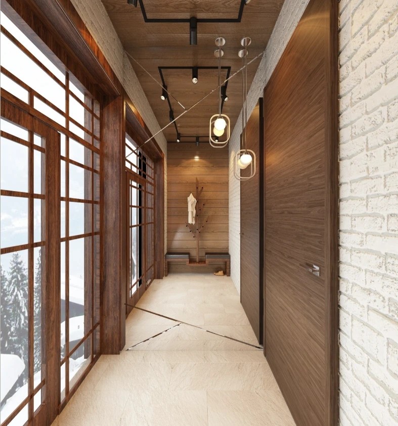 Шале на горе Можайская в 3 этажа. Стиль модерн + шале.