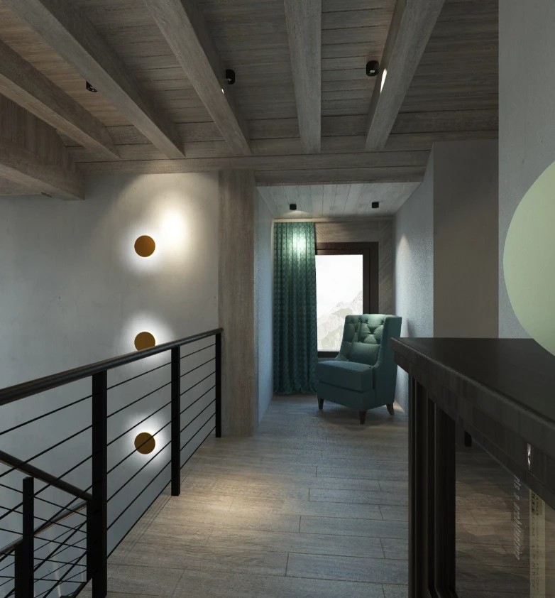 Шале на горе Можайская в 3 этажа. Стиль модерн + шале.