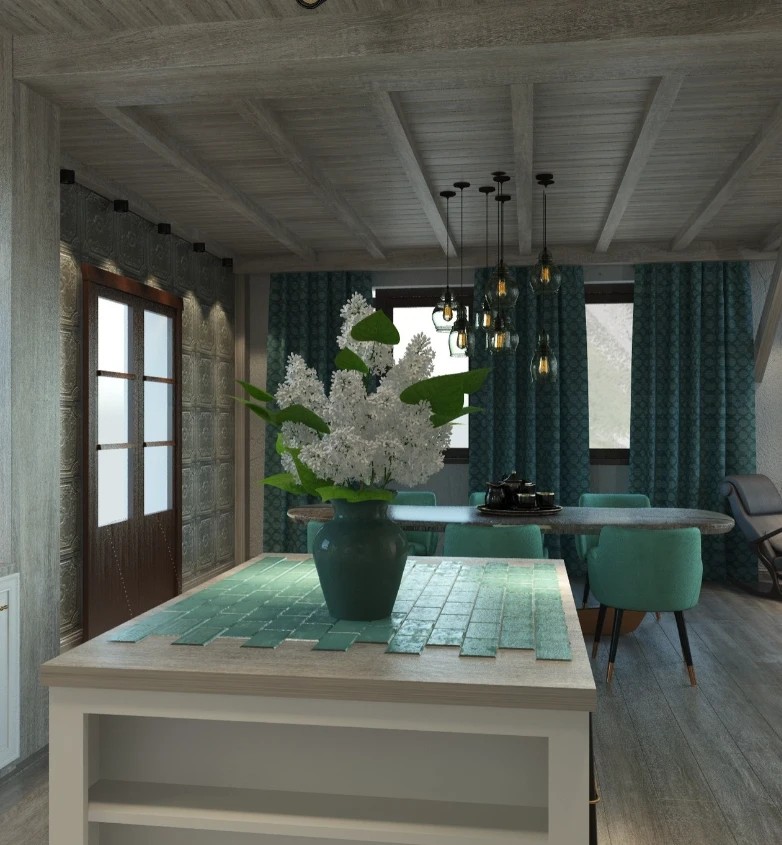 Шале на горе Можайская в 3 этажа. Стиль модерн + шале.