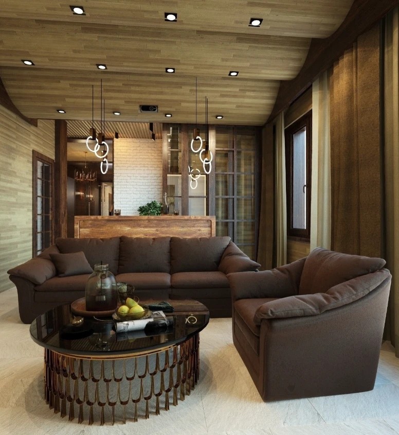 Шале на горе Можайская в 3 этажа. Стиль модерн + шале.