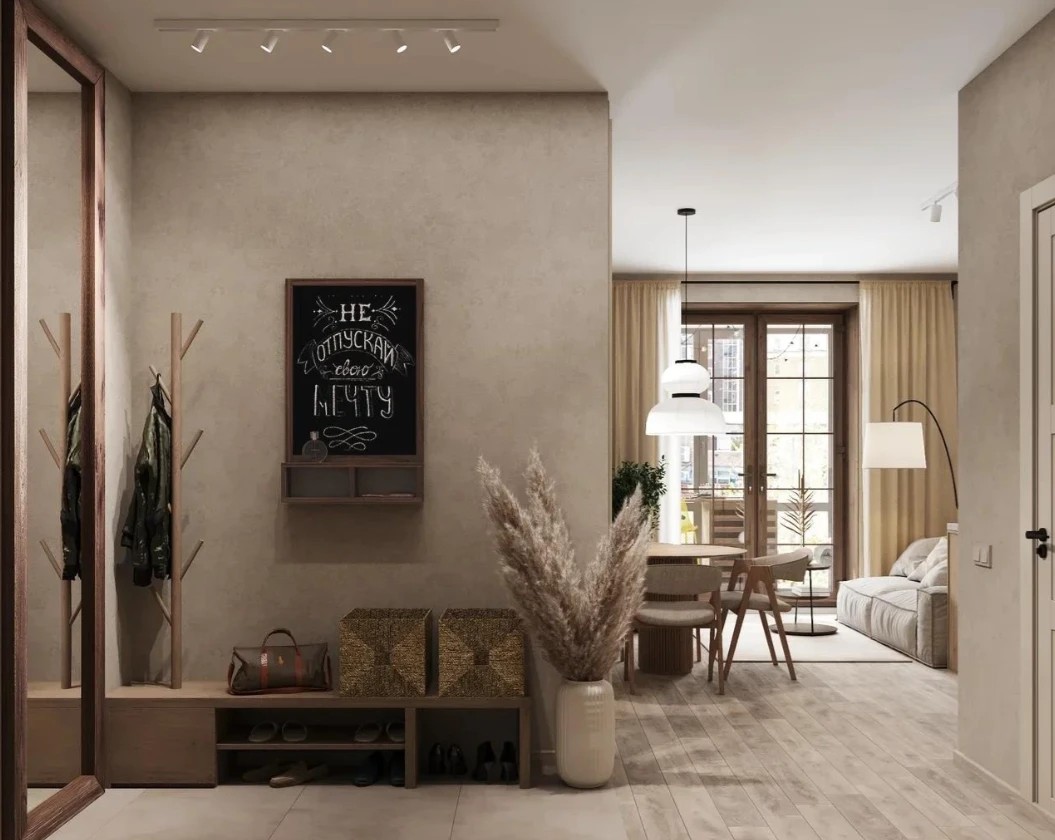 Уютная евродвушка в современном стиле с этническими мотивами