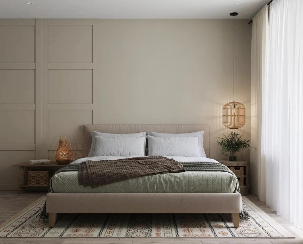 Уютная евродвушка в современном стиле с этническими мотивами