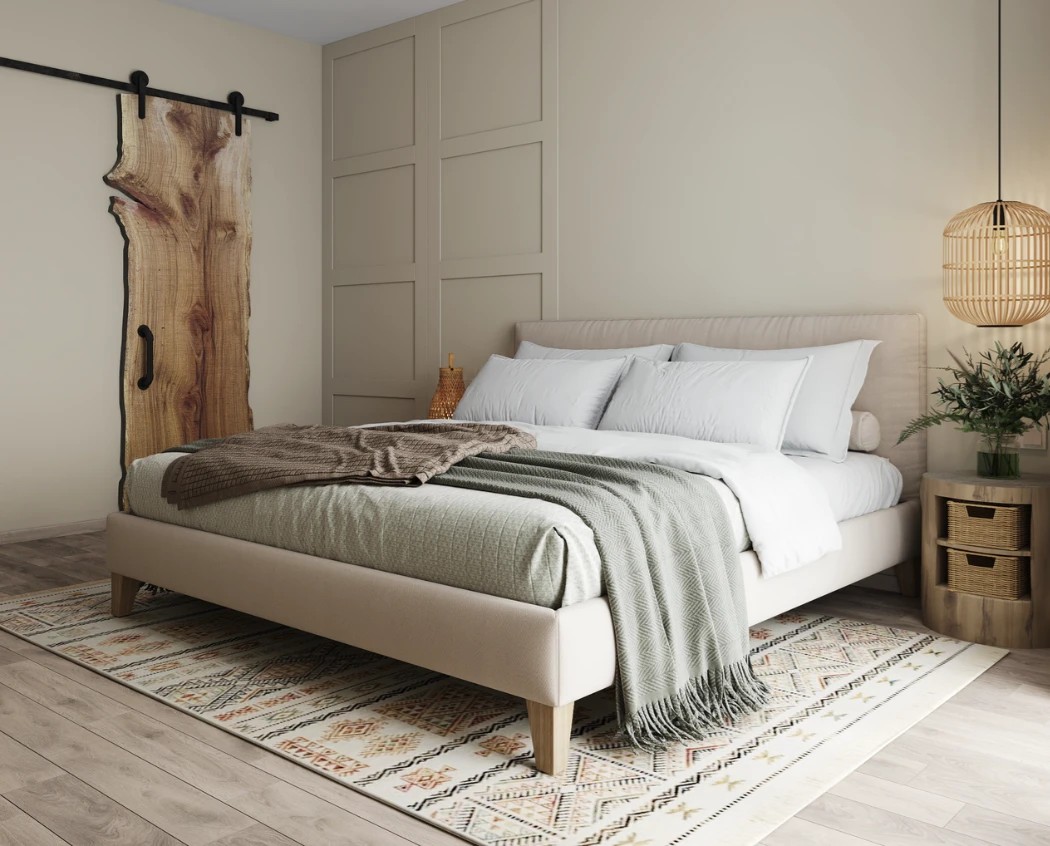 Уютная евродвушка в современном стиле с этническими мотивами