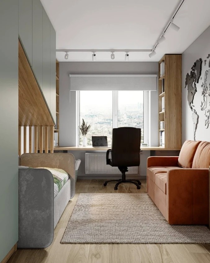 Трёхкомнатная квартира в современном стиле.