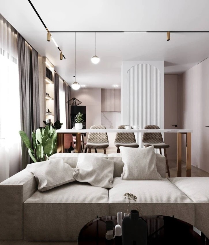 Трёхкомнатная квартира в современном стиле.