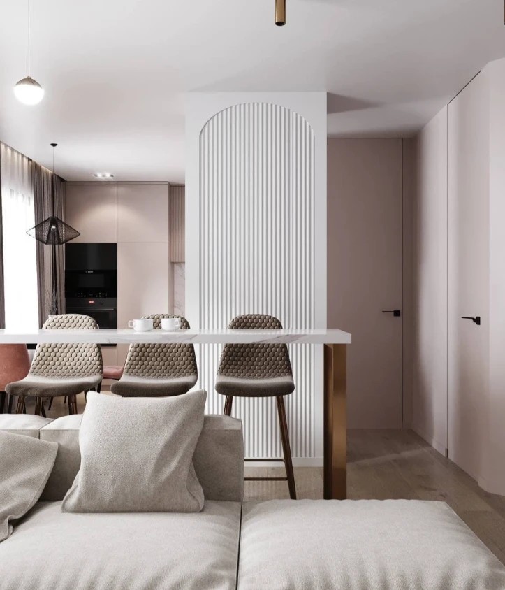 Трёхкомнатная квартира в современном стиле.