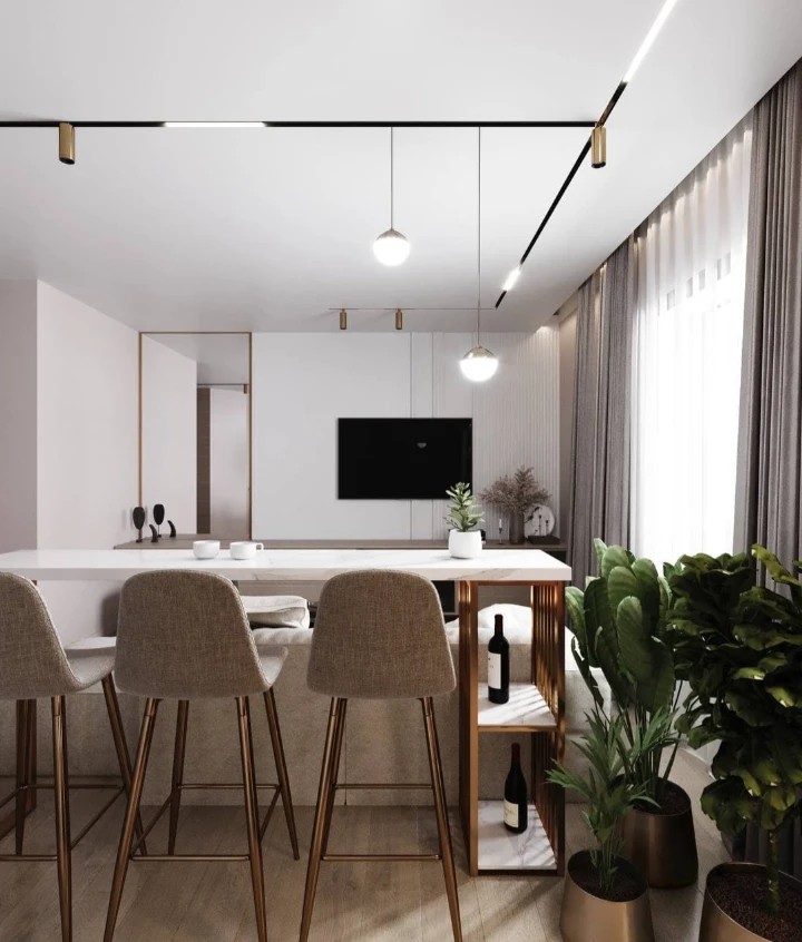 Трёхкомнатная квартира в современном стиле.