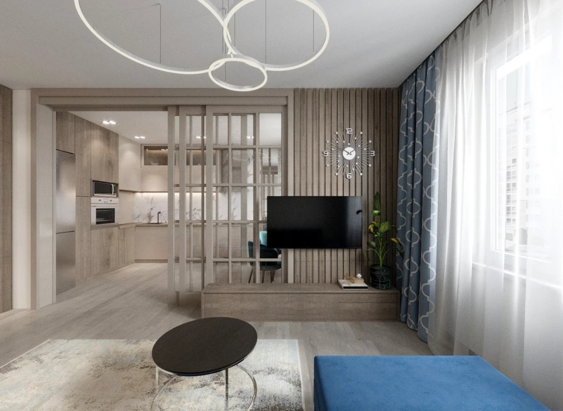 Трехкомнатная квартира. Славянка. Очень современная классика.