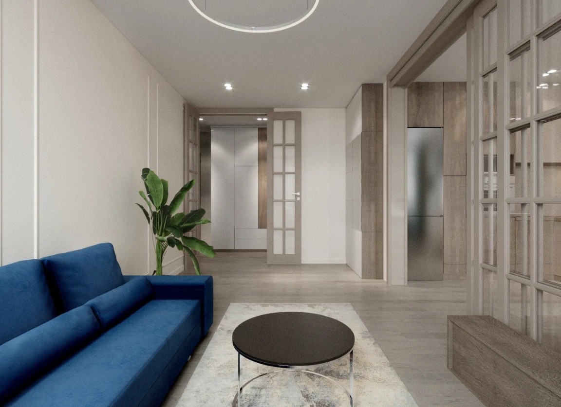 Трехкомнатная квартира. Славянка. Очень современная классика.