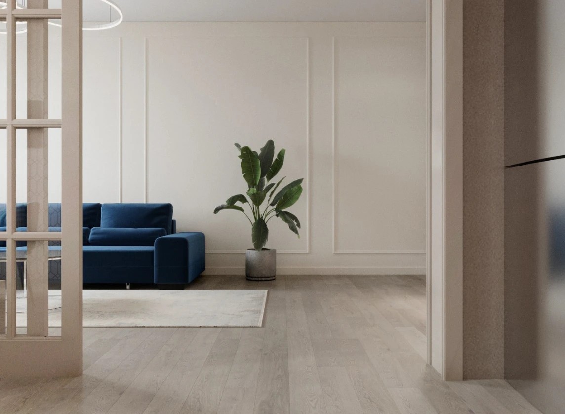 Трехкомнатная квартира. Славянка. Очень современная классика.