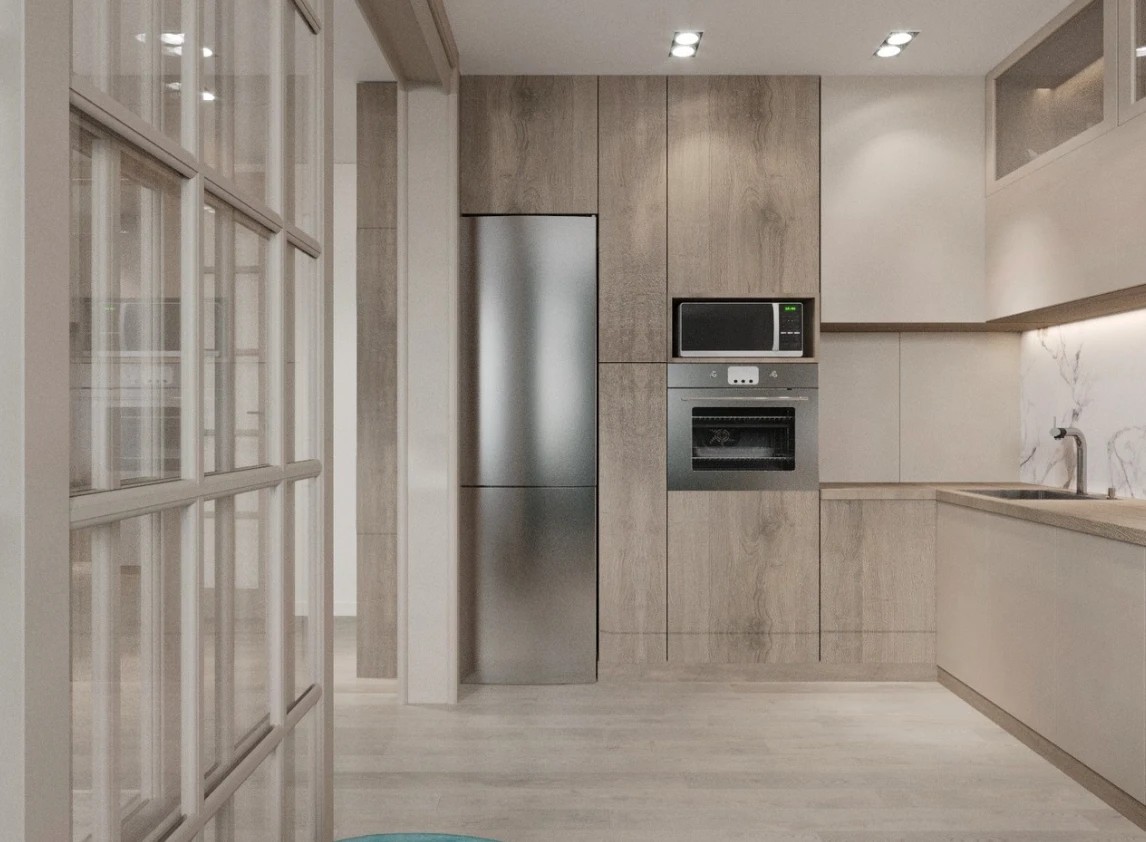 Трехкомнатная квартира. Славянка. Очень современная классика.