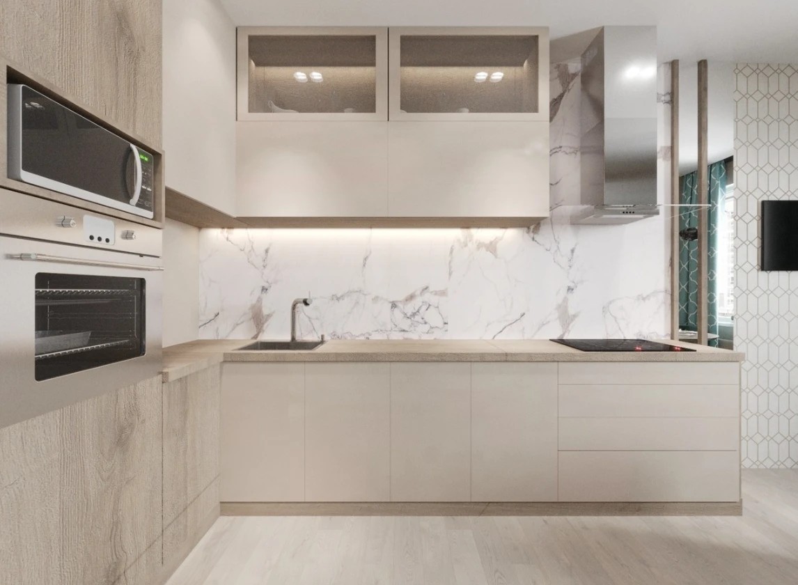 Трехкомнатная квартира. Славянка. Очень современная классика.