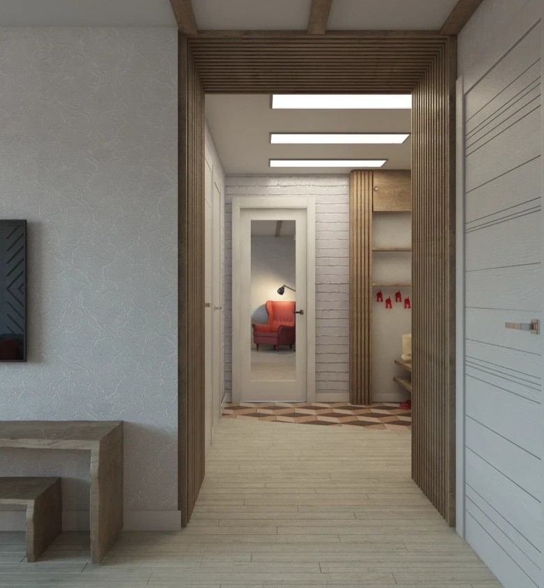 3х комнатная квартира для двух человек. Скандинавский стиль.