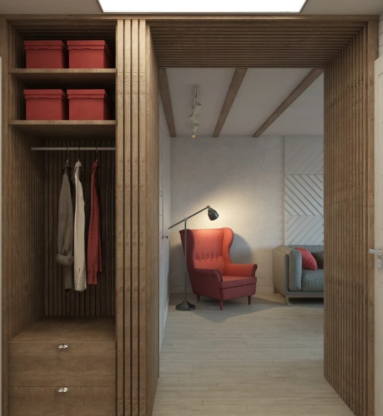 3х комнатная квартира для двух человек. Скандинавский стиль.