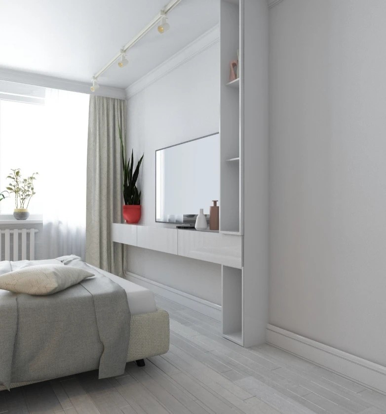 3х комнатная квартира для двух человек. Скандинавский стиль.